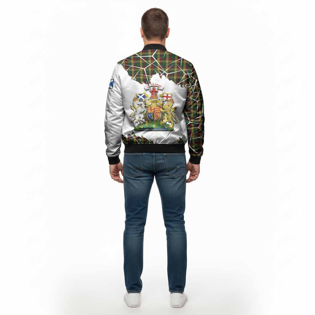 MacMillan (McMillan) Tartan Bomber Jacket with Family Crest and Lion Rampant Grunge Style