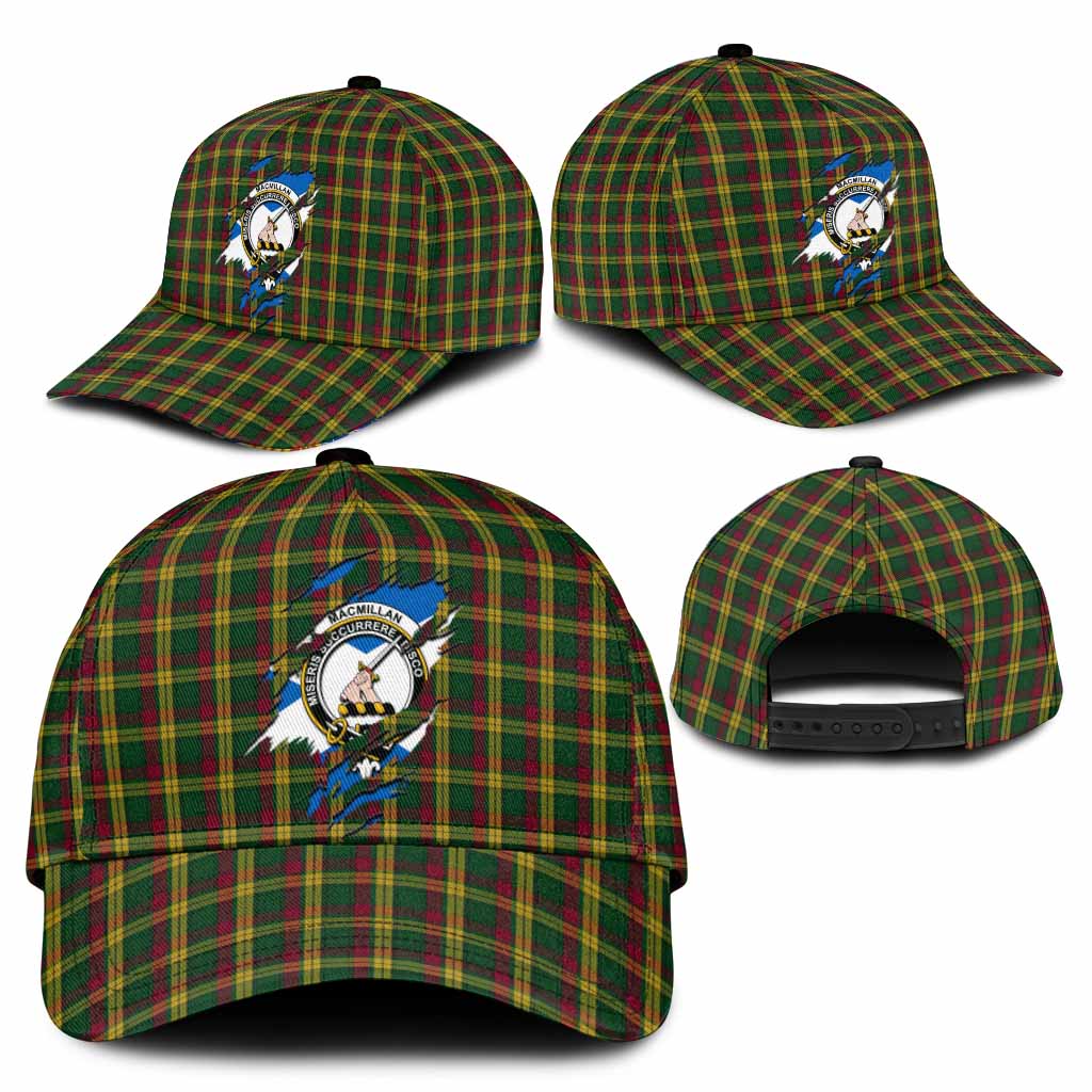 MacMillan (McMillan) Tartan Classic Cap with Family Crest In Me Style