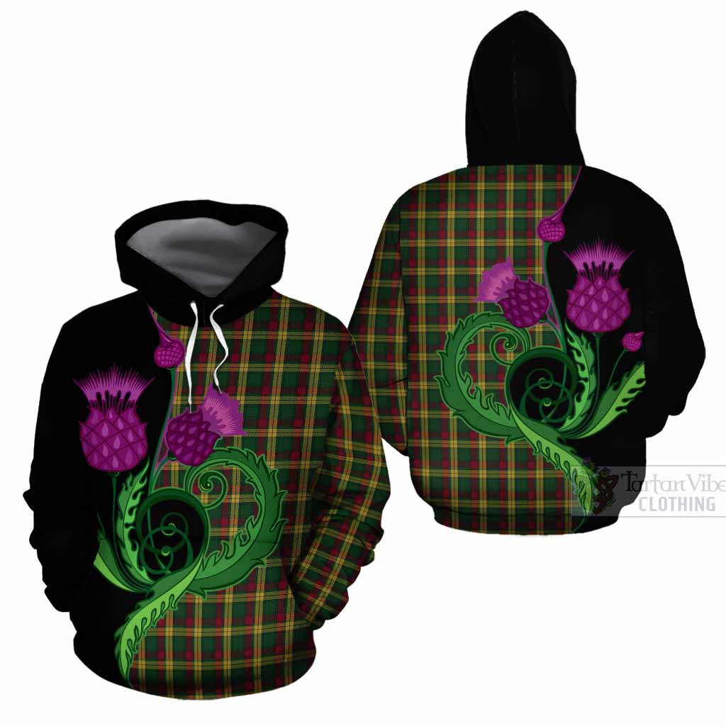MacMillan (McMillan) Tartan Cotton Hoodie Traditional Scottish Thistle