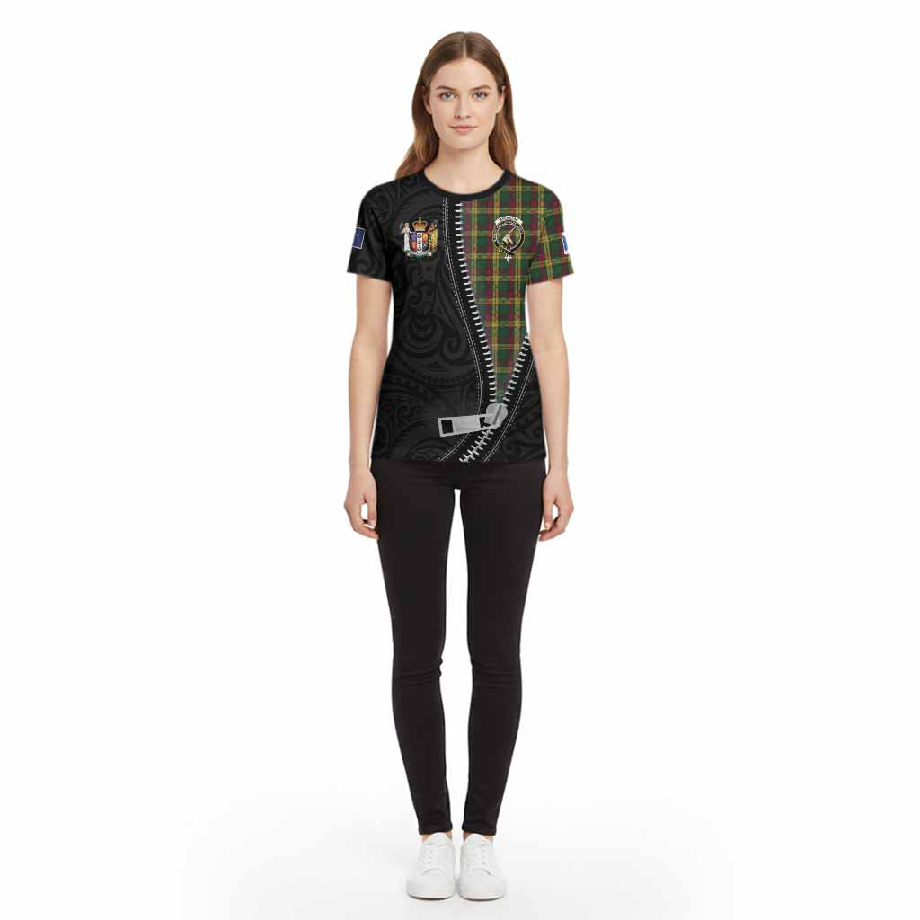 MacMillan (McMillan) Tartan Cotton T-shirt New Zealand Pattern Unique Zipper Stylized