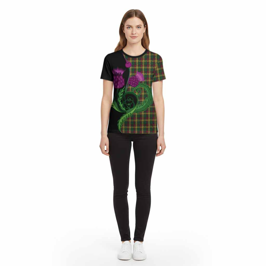 MacMillan (McMillan) Tartan Cotton T-shirt Traditional Scottish Thistle