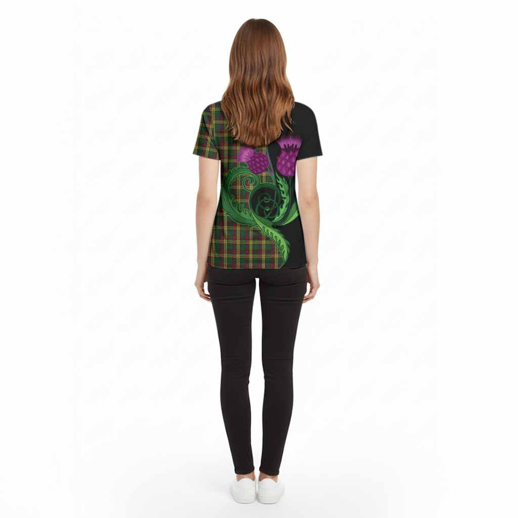 MacMillan (McMillan) Tartan Cotton T-shirt Traditional Scottish Thistle