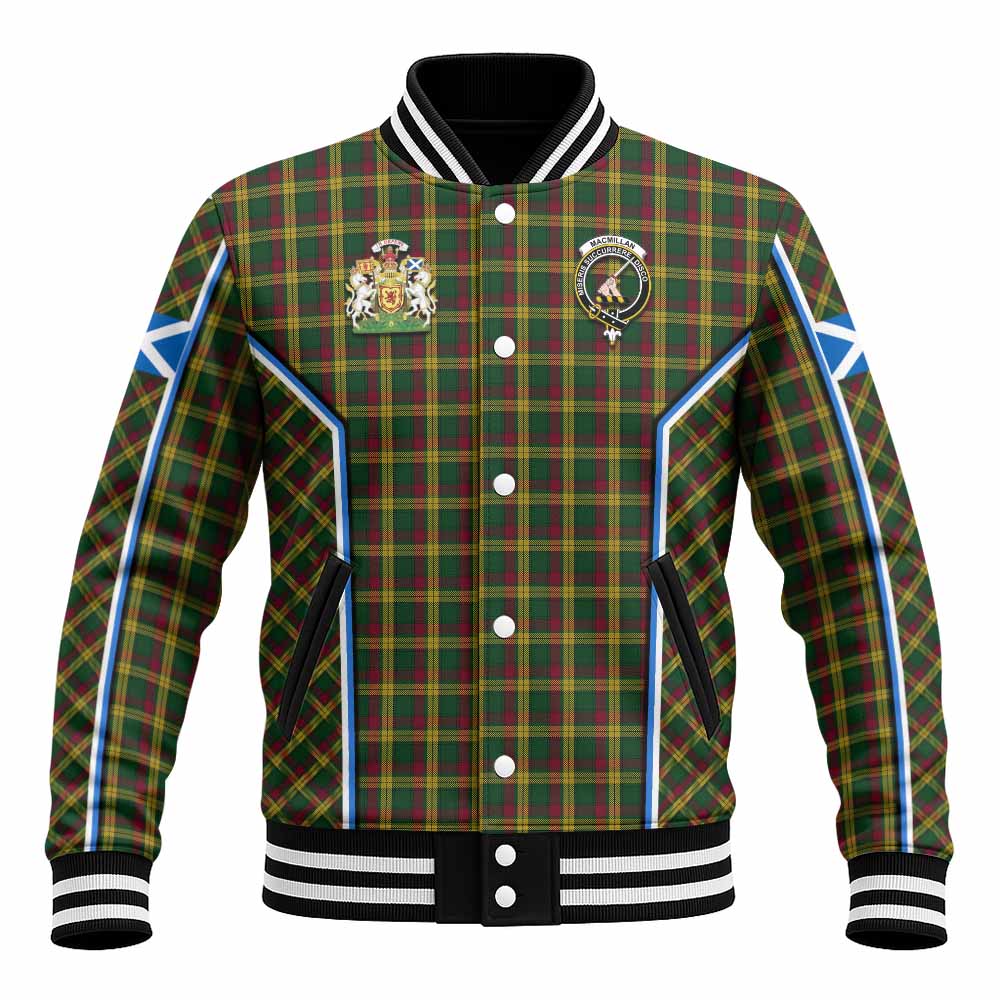 MacMillan (McMillan) Tartan Crest Baseball Jacket Scotland Coat of Arm Flag Style - Tartan Vibes Clothing