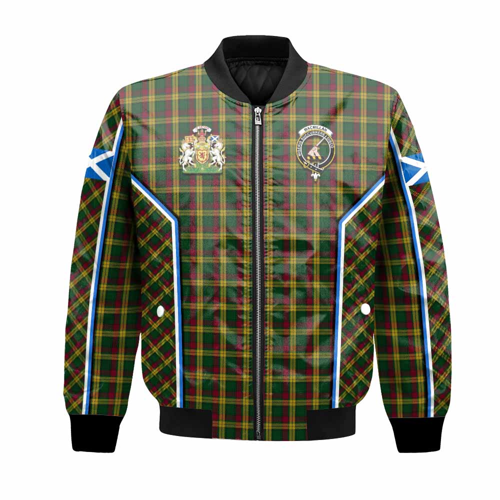 MacMillan (McMillan) Tartan Crest Bomber Jacket Scotland Coat of Arm Flag Style - Tartan Vibes Clothing