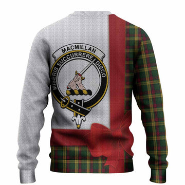 MacMillan (McMillan) Tartan Crest Christmas Christmas Ugly Sweater Highland Cow Bagpipes Coquette Bow Style