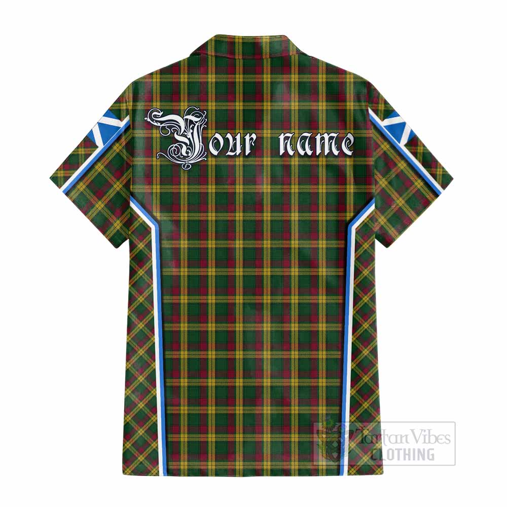 MacMillan (McMillan) Tartan Crest Cotton Hawaiian Shirt Scotland Coat of Arm Flag Style - Tartan Vibes Clothing