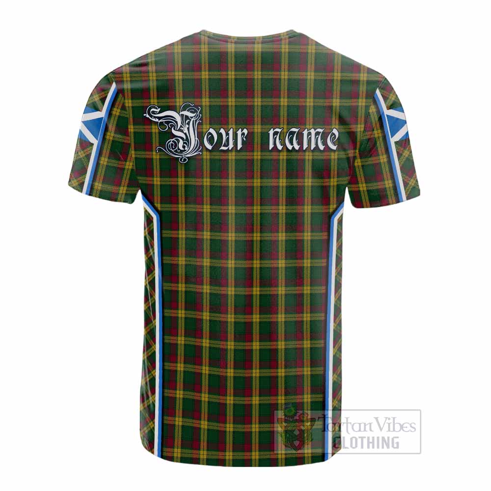 MacMillan (McMillan) Tartan Crest Cotton T-shirt Scotland Coat of Arm Flag Style - Tartan Vibes Clothing