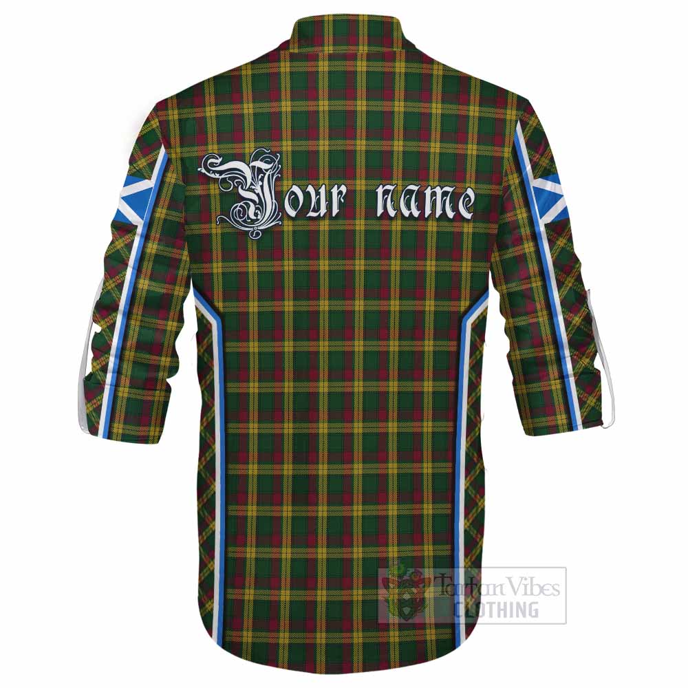 MacMillan (McMillan) Tartan Crest Ghillie Kilt Shirt Scotland Coat of Arm Flag Style - Tartan Vibes Clothing