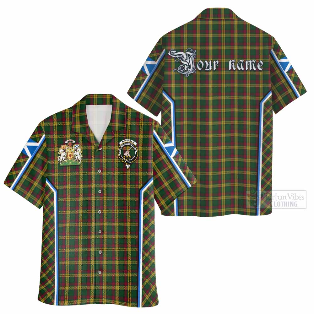 MacMillan (McMillan) Tartan Crest Hawaiian Shirt Scotland Coat of Arm Flag Style - Tartan Vibes Clothing