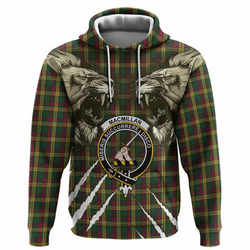 MacMillan (McMillan) Tartan Crest Hoodie Ferocious Lion Style