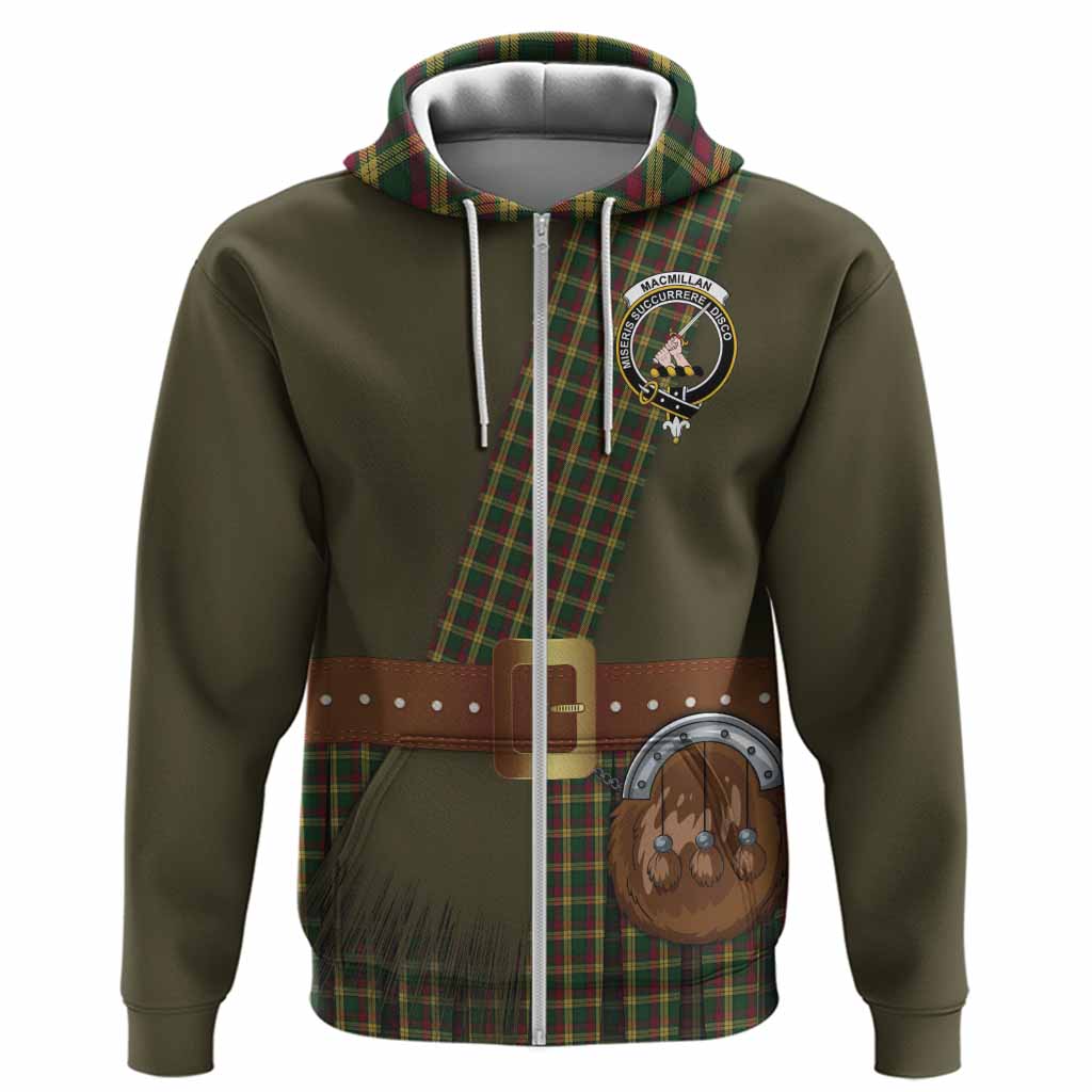 MacMillan (McMillan) Tartan Crest Hoodie Kilt Costume Style
