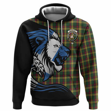 MacMillan (McMillan) Tartan Crest Hoodie Scottish Golden Lions Wave Flow