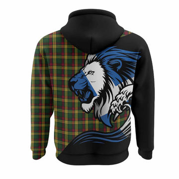 MacMillan (McMillan) Tartan Crest Hoodie Scottish Golden Lions Wave Flow