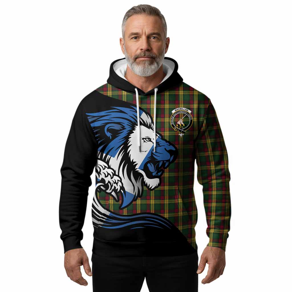 MacMillan (McMillan) Tartan Crest Hoodie Scottish Golden Lions Wave Flow