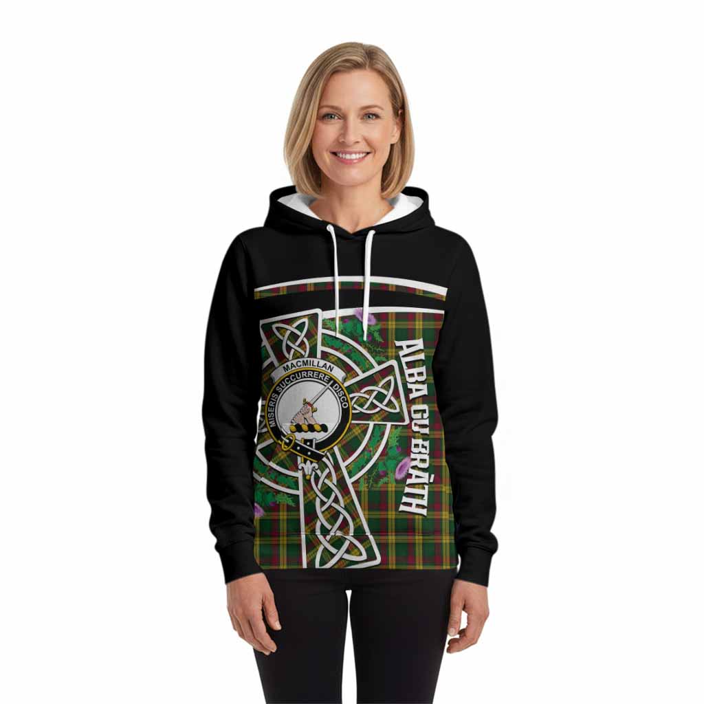MacMillan (McMillan) Tartan Crest Hoodie Scottish Thistle Celtic Cross Alba Gu Brath