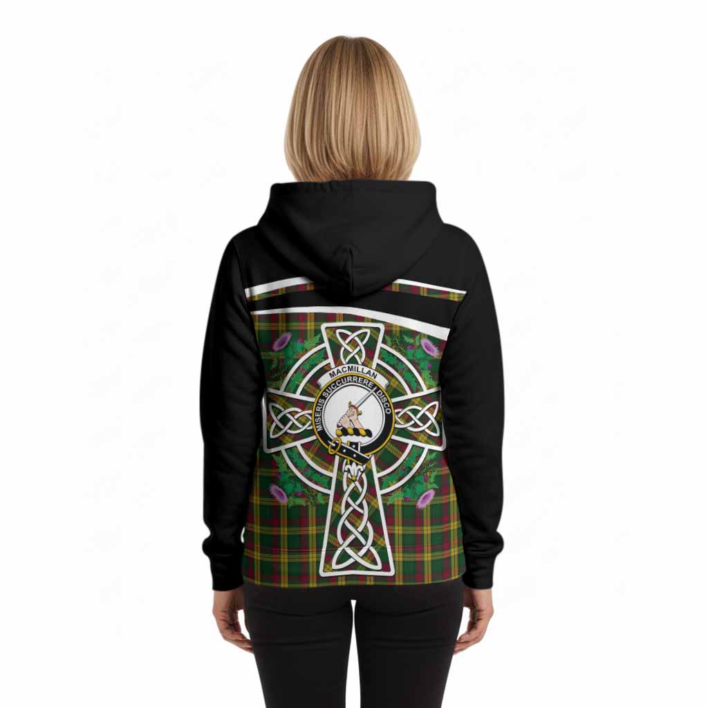 MacMillan (McMillan) Tartan Crest Hoodie Scottish Thistle Celtic Cross Alba Gu Brath