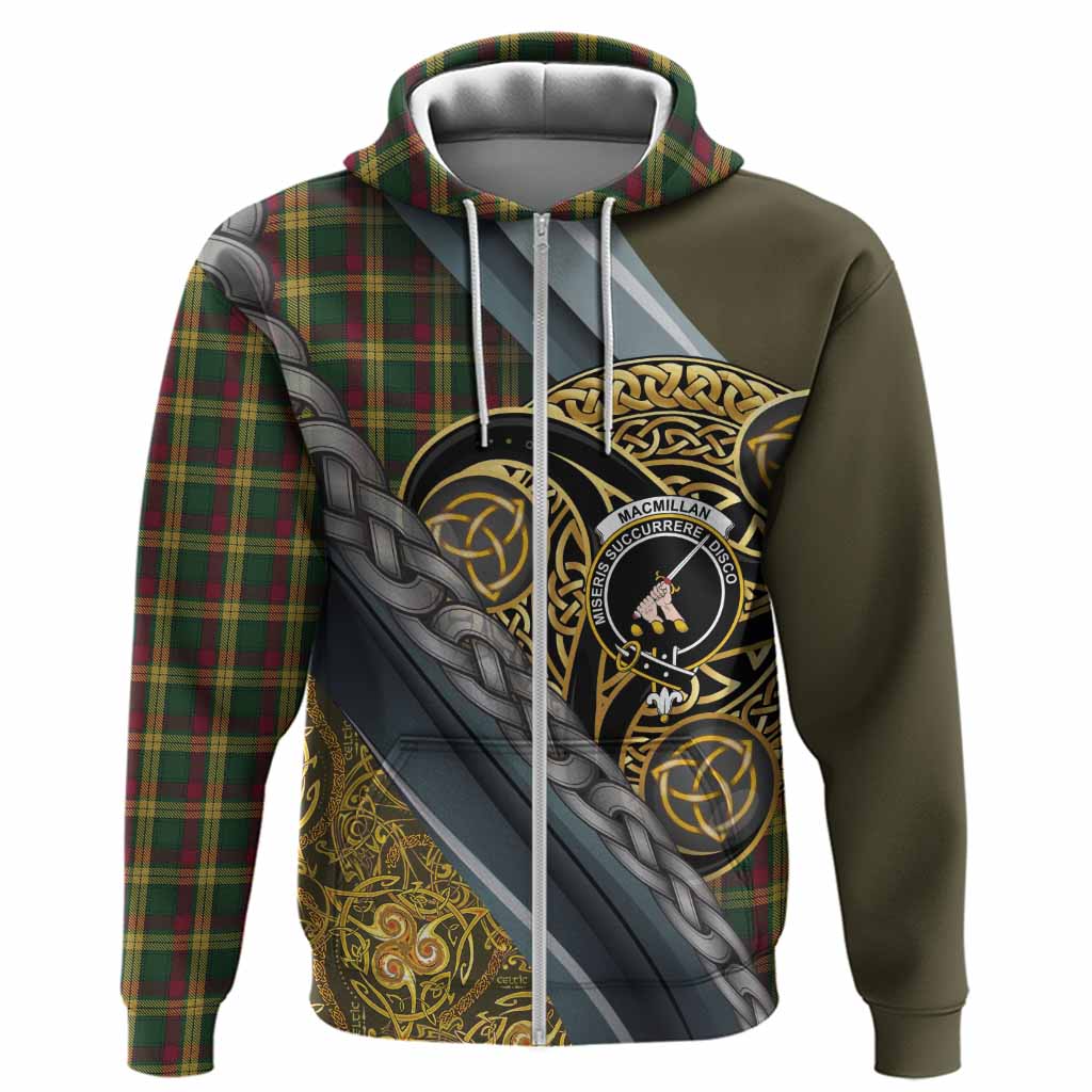 MacMillan (McMillan) Tartan Crest Hoodie Scottish Triskele Celtic