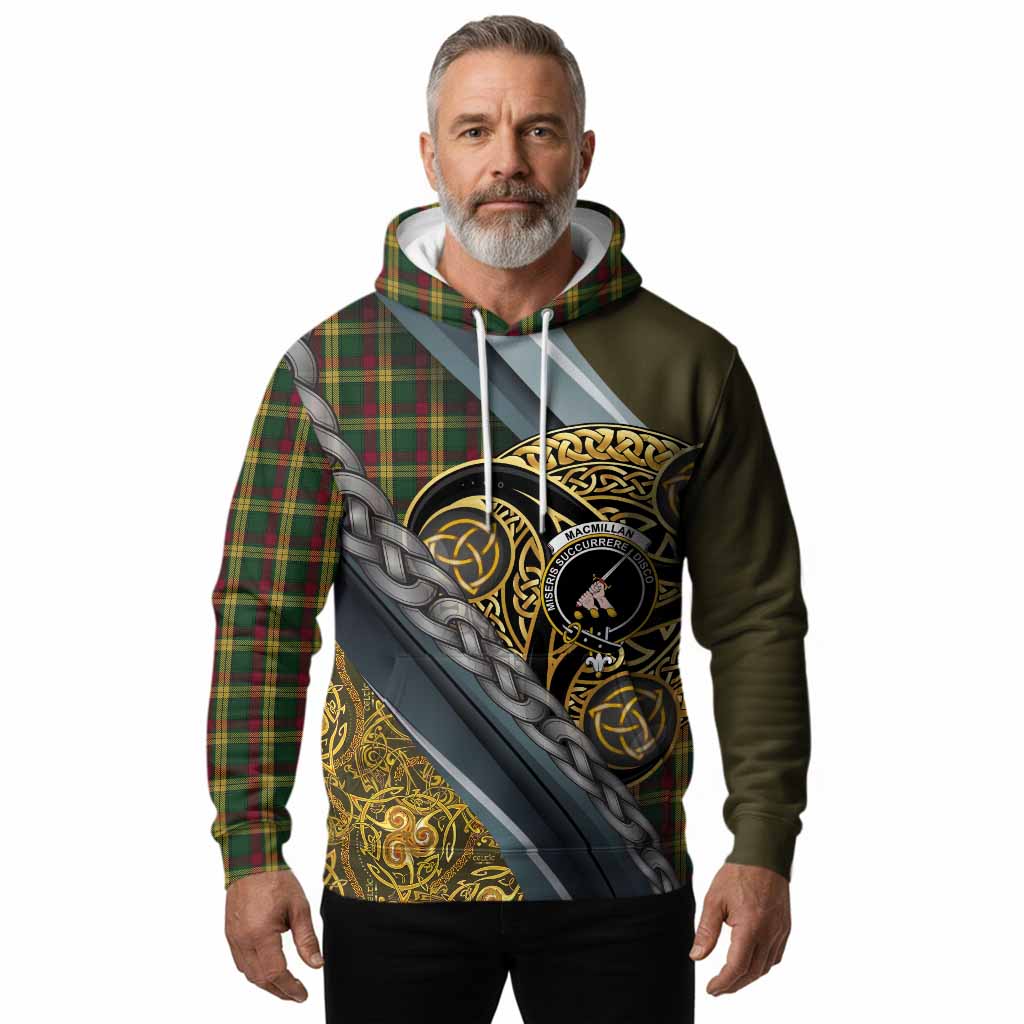 MacMillan (McMillan) Tartan Crest Hoodie Scottish Triskele Celtic