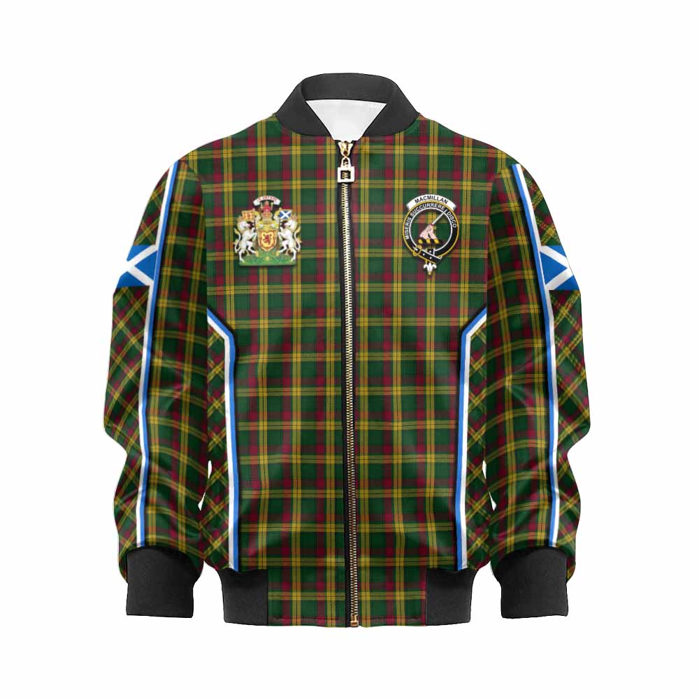 MacMillan (McMillan) Tartan Crest Kid Bomber Jacket Scotland Coat of Arm Flag Style - Tartan Vibes Clothing