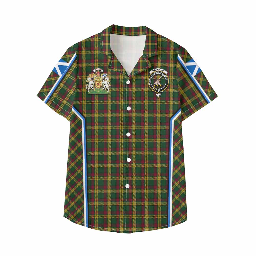 MacMillan (McMillan) Tartan Crest Kid Hawaiian Shirt Scotland Coat of Arm Flag Style - Tartan Vibes Clothing