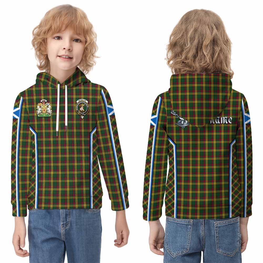 MacMillan (McMillan) Tartan Crest Kid Hoodie Scotland Coat of Arm Flag Style - Tartan Vibes Clothing