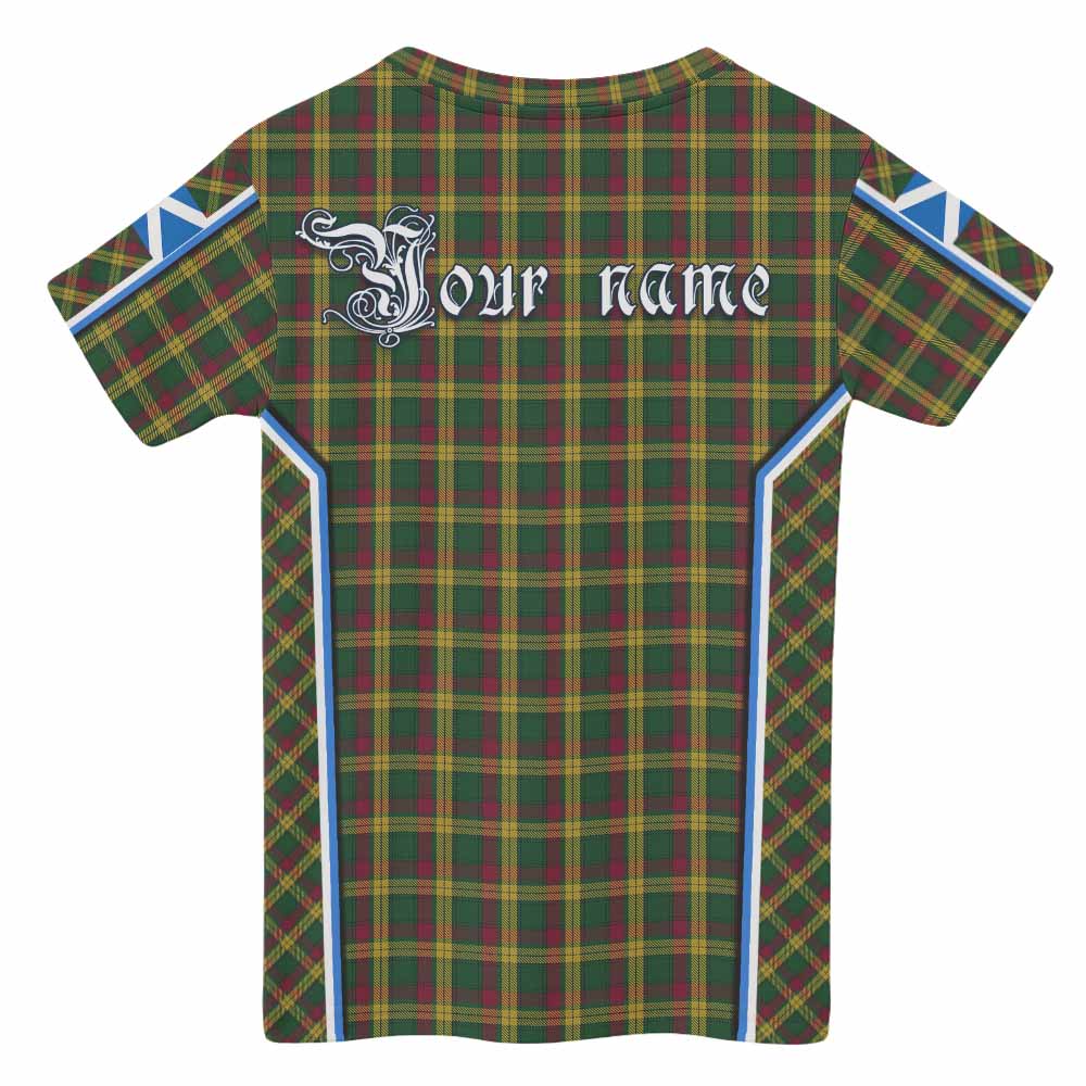 MacMillan (McMillan) Tartan Crest Kid T-shirt Scotland Coat of Arm Flag Style - Tartan Vibes Clothing