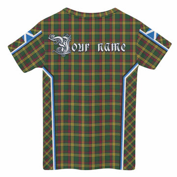 MacMillan (McMillan) Tartan Crest Kid T-shirt Scotland Coat of Arm Flag Style