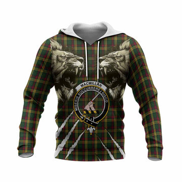 MacMillan (McMillan) Tartan Crest Knitted Hoodie Ferocious Lion Style