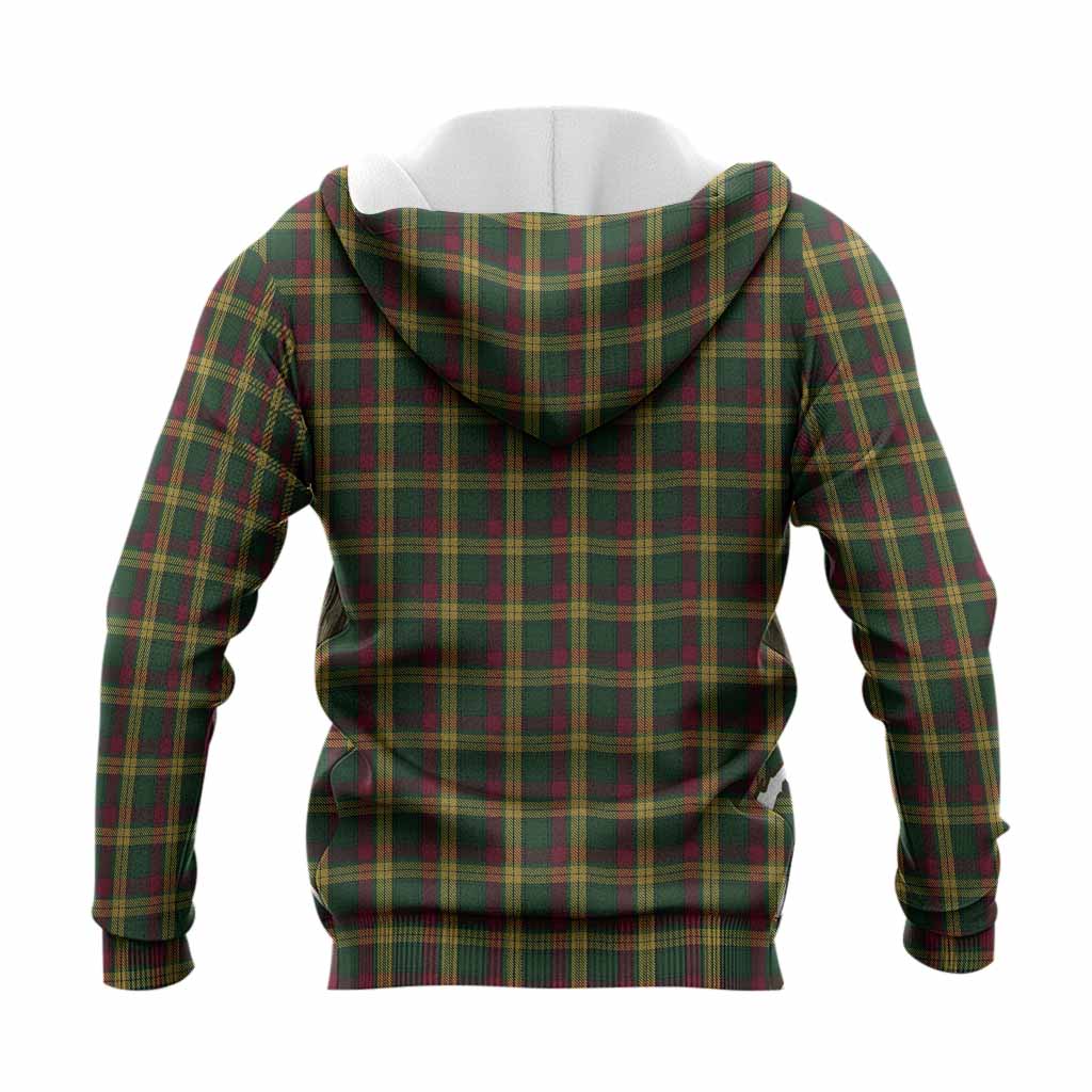 MacMillan (McMillan) Tartan Crest Knitted Hoodie Ferocious Lion Style