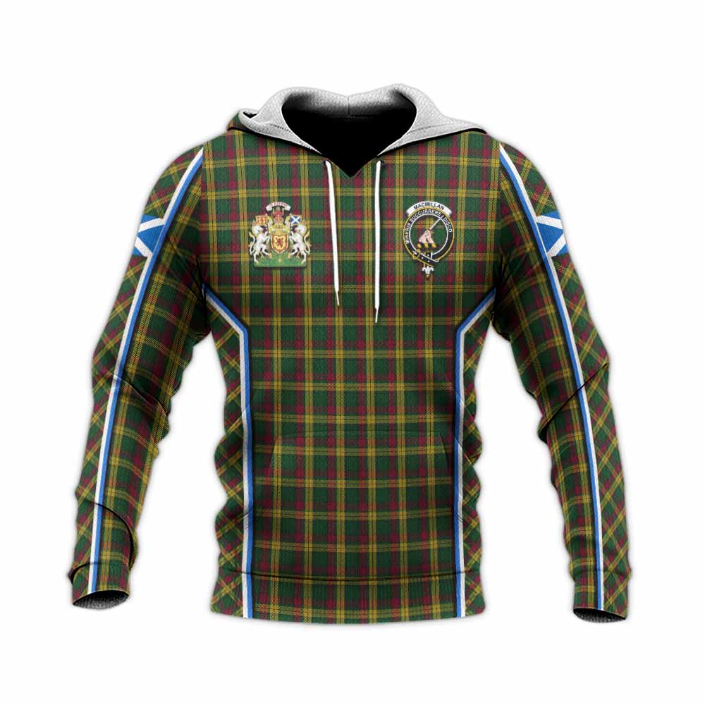 MacMillan (McMillan) Tartan Crest Knitted Hoodie Scotland Coat of Arm Flag Style - Tartan Vibes Clothing