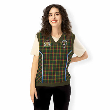 MacMillan (McMillan) Tartan Crest Knitted V-Neck Vest Scotland Coat of Arm Flag Style