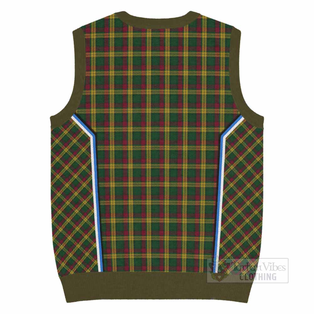 MacMillan (McMillan) Tartan Crest Knitted V-Neck Vest Scotland Coat of Arm Flag Style - Tartan Vibes Clothing