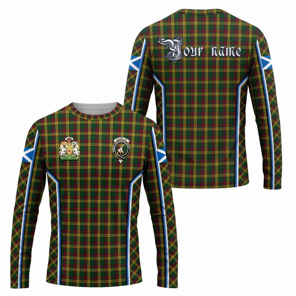 MacMillan (McMillan) Tartan Crest Long Sleeve T-Shirt Scotland Coat of Arm Flag Style - Tartan Vibes Clothing