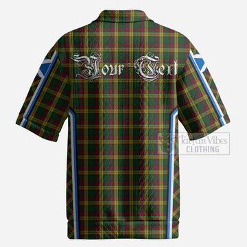 MacMillan (McMillan) Tartan Crest Men’s Polo Sweater Top Scotland Coat of Arm Flag Style