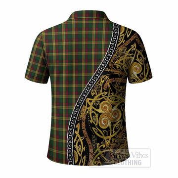 MacMillan (McMillan) Tartan Crest Polo Shirt Celtic Knot and Triple Trickle Spiral Symbols