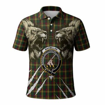 MacMillan (McMillan) Tartan Crest Polo Shirt Ferocious Lion Style