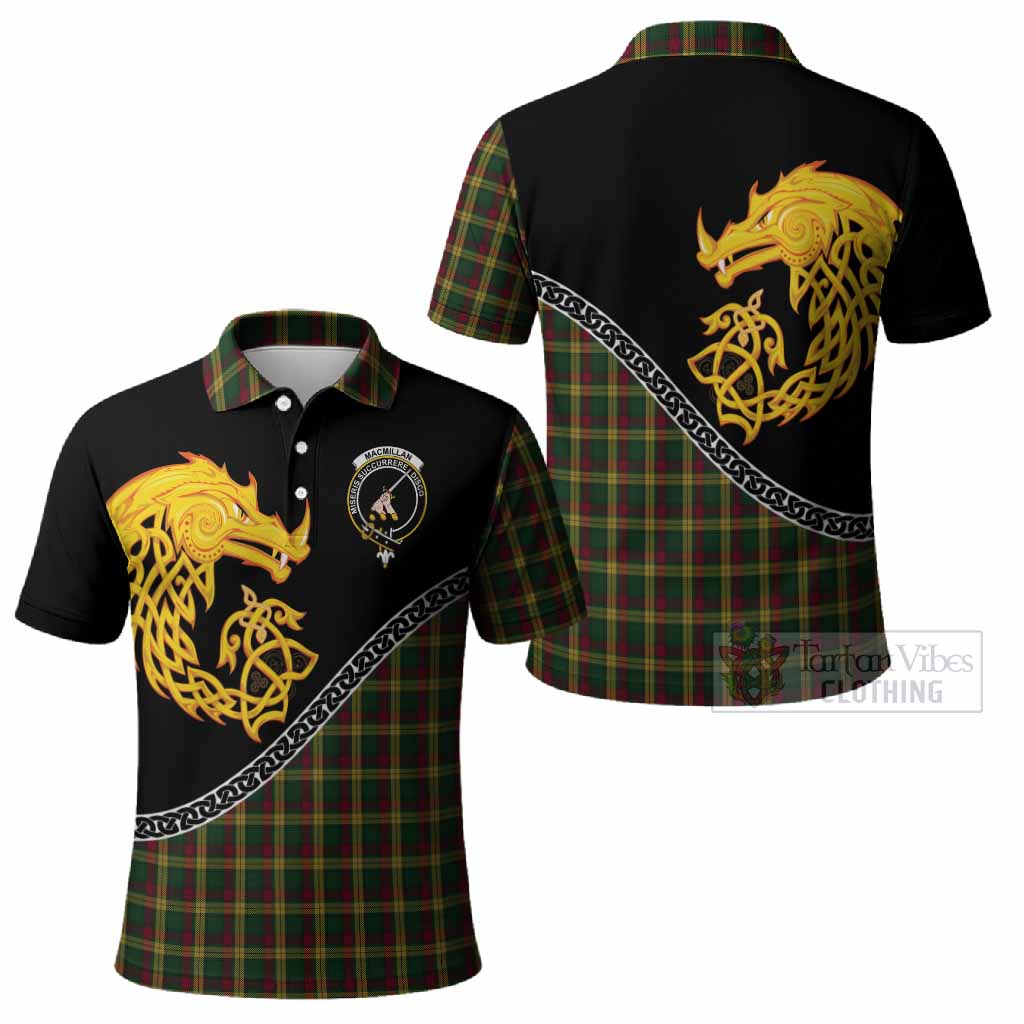 MacMillan (McMillan) Tartan Crest Polo Shirt Legendary Dragon Knot Half Style