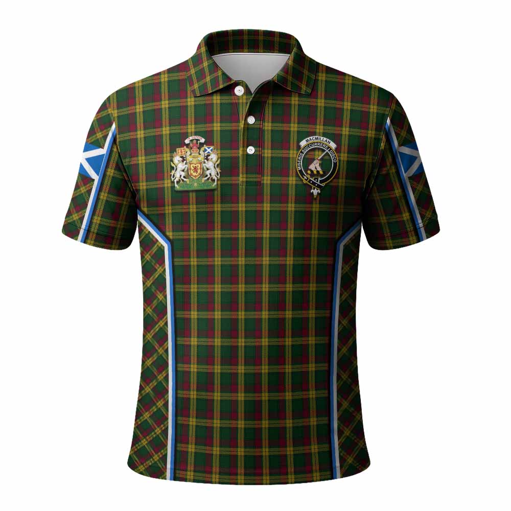 MacMillan (McMillan) Tartan Crest Polo Shirt Scotland Coat of Arm Flag Style - Tartan Vibes Clothing
