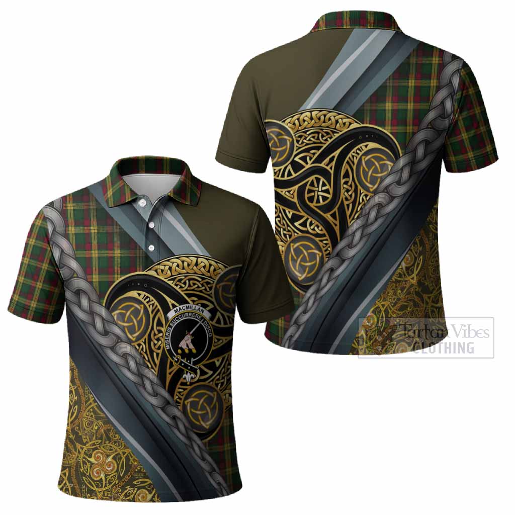 MacMillan (McMillan) Tartan Crest Polo Shirt Scottish Triskele Celtic