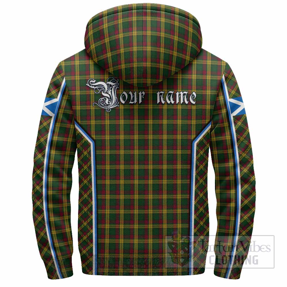 MacMillan (McMillan) Tartan Crest Sherpa Hoodie Scotland Coat of Arm Flag Style - Tartan Vibes Clothing