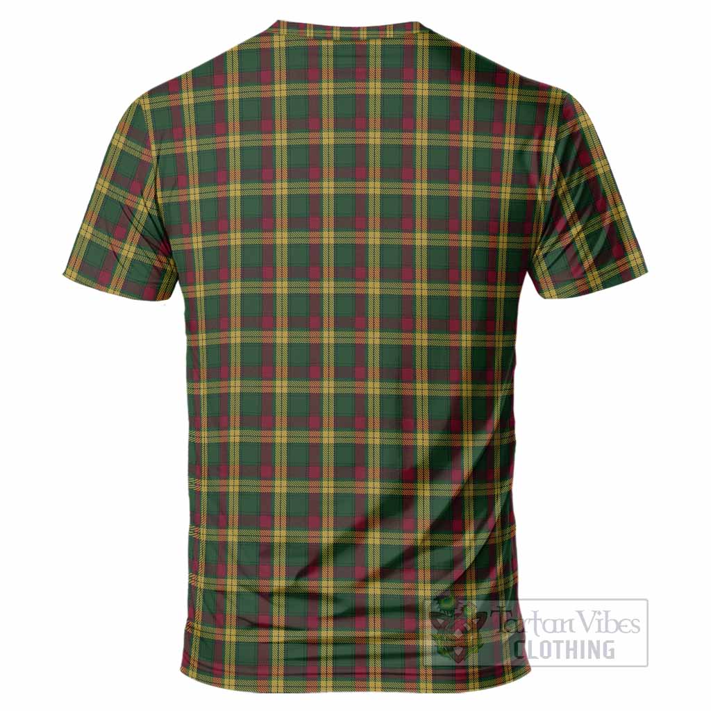 MacMillan (McMillan) Tartan Crest T-Shirt Ferocious Lion Style