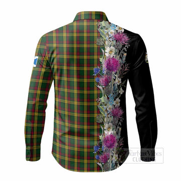 MacMillan (McMillan) Tartan Crest Thistle Floral Long Sleeve Button Shirts - Tartan Vibes Clothing