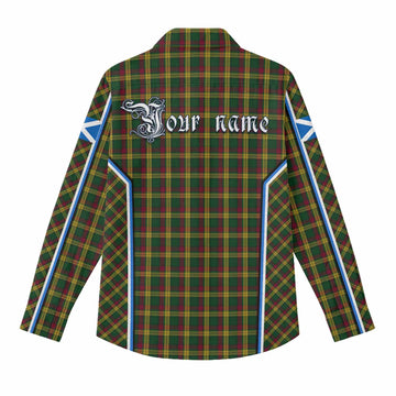MacMillan (McMillan) Tartan Crest Women Casual Shirt Scotland Coat of Arm Flag Style