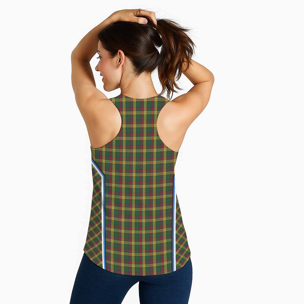MacMillan (McMillan) Tartan Crest Women Racerback Tanks Scotland Coat of Arm Flag Style - Tartan Vibes Clothing