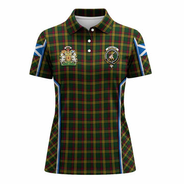 MacMillan (McMillan) Tartan Crest Women's Polo Shirt Scotland Coat of Arm Flag Style