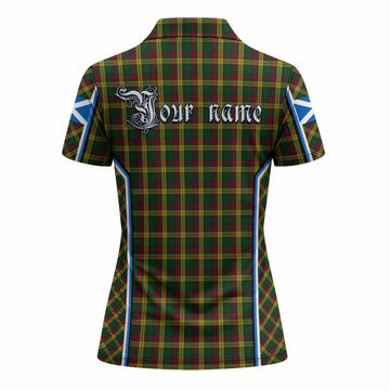 MacMillan (McMillan) Tartan Crest Women's Polo Shirt Scotland Coat of Arm Flag Style