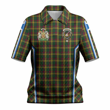 MacMillan (McMillan) Tartan Crest Women’s Polo Sweater Top Scotland Coat of Arm Flag Style