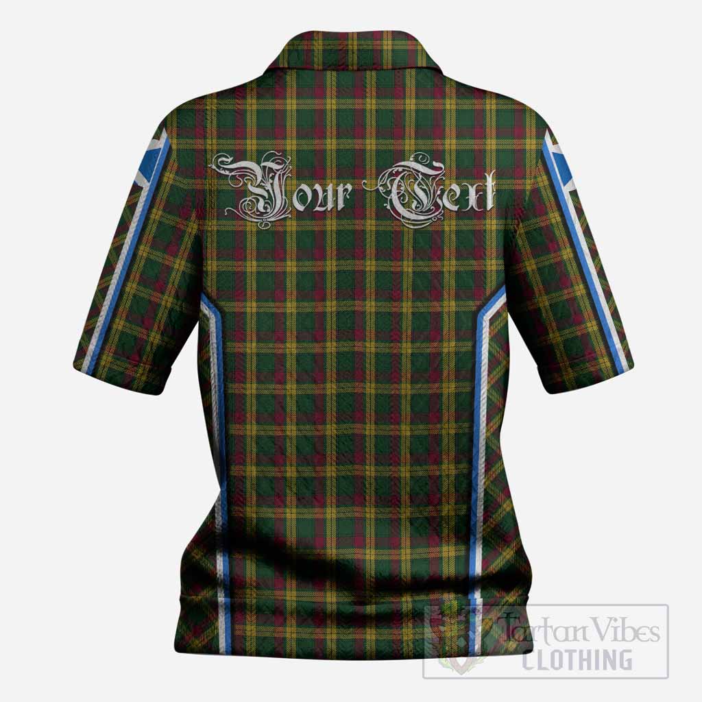 MacMillan (McMillan) Tartan Crest Women’s Polo Sweater Top Scotland Coat of Arm Flag Style