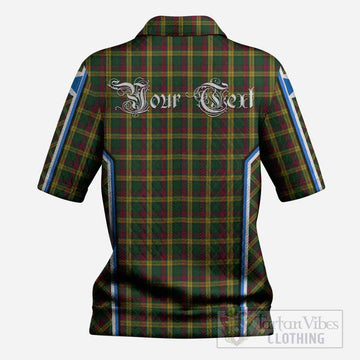 MacMillan (McMillan) Tartan Crest Women’s Polo Sweater Top Scotland Coat of Arm Flag Style