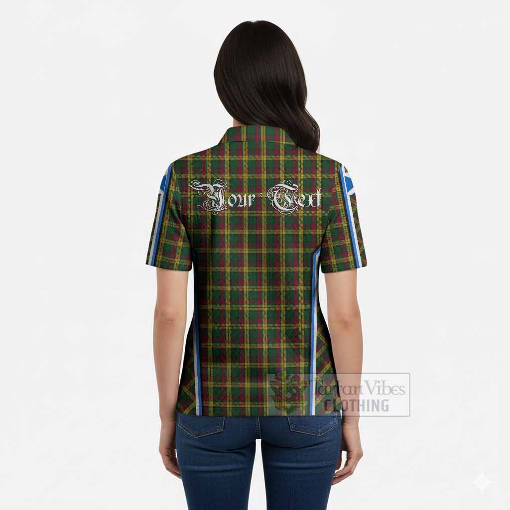 MacMillan (McMillan) Tartan Crest Women’s Polo Sweater Top Scotland Coat of Arm Flag Style
